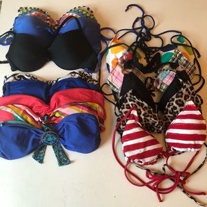 13 assorted bikini tops